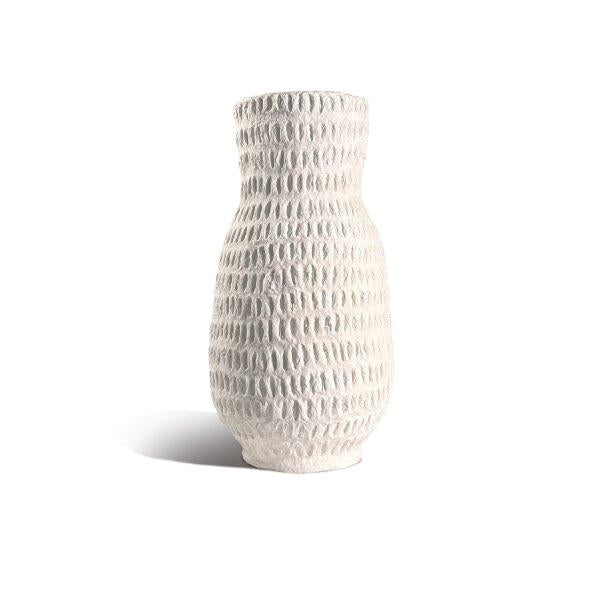 Matteurs Cotton Stone Vase Long Stem, Egg Shell, 36 cm