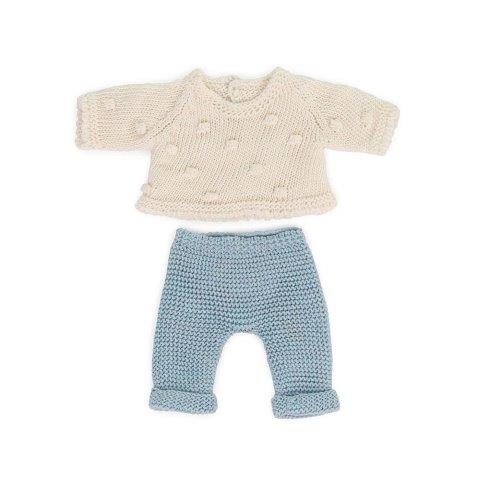 Miniland Clothing Eco Knitted Sweater and Trousers, 21 cm