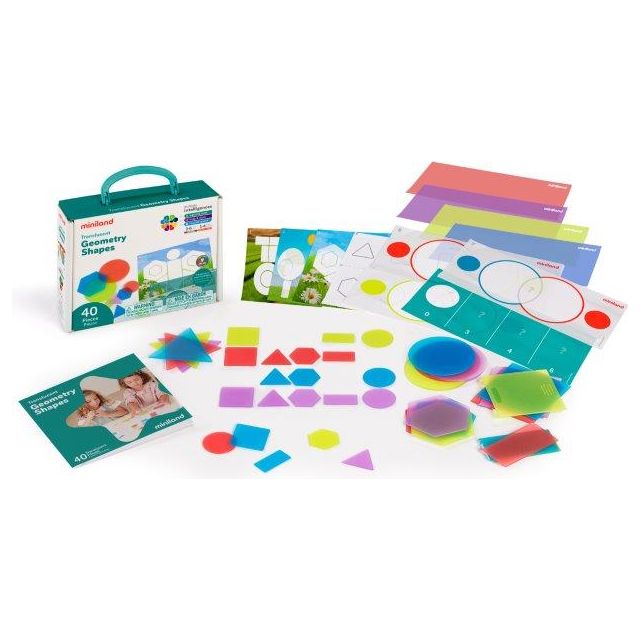 Miniland Aptitude Translucent Geometric Shapes, 52 pcs