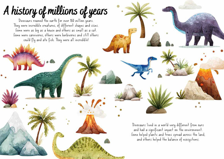 Sassi Magic Water Puzzle &amp; Book Set - Dinosaurs