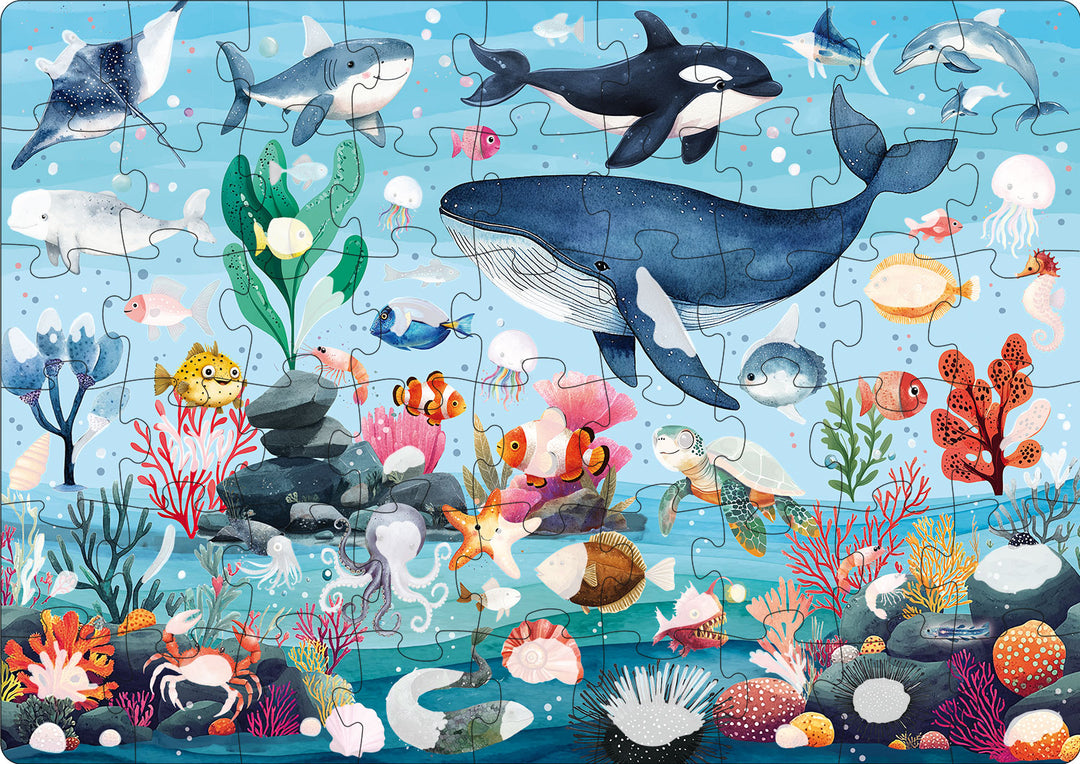 Sassi Magic Water Puzzle &amp; Book Set - The Sea