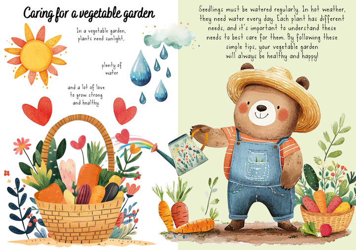 Sassi Magic Water Puzzle &amp; Book Set - Vegetable Garden