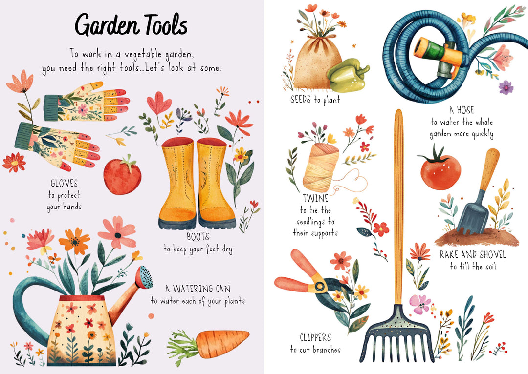 Sassi Magic Water Puzzle &amp; Book Set - Vegetable Garden