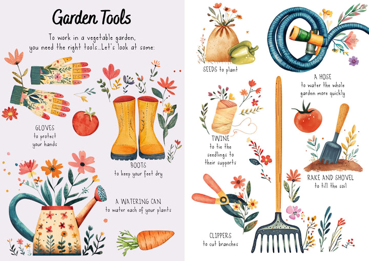 Sassi Magic Water Puzzle &amp; Book Set - Vegetable Garden