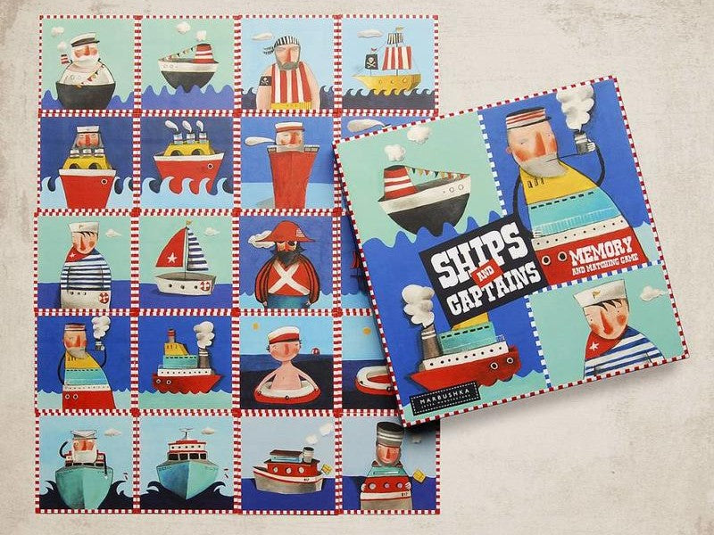 Marbushka Game - Ships and Captains Memory and Matching Game