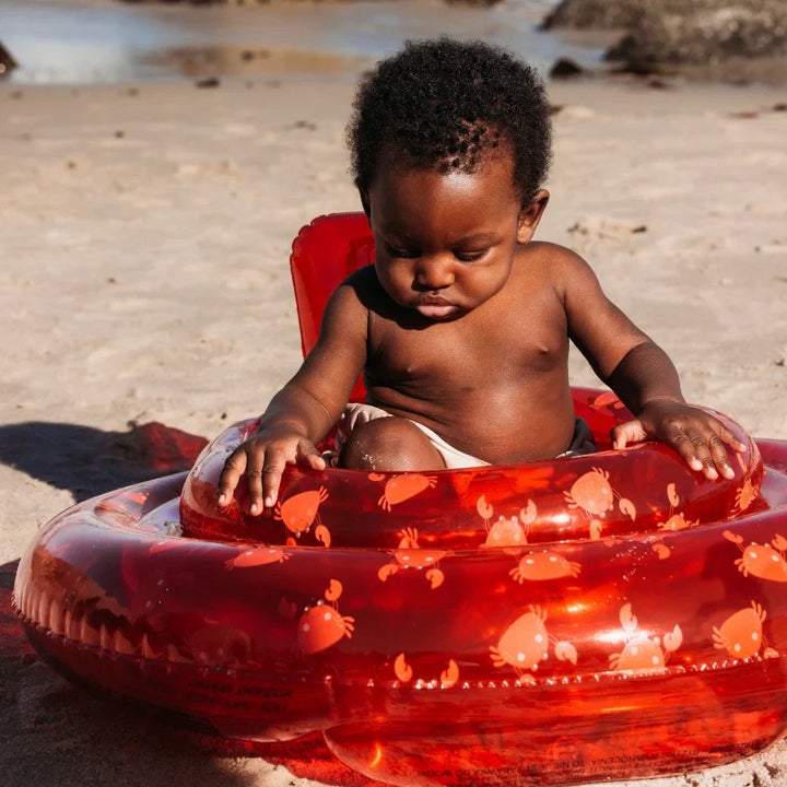 Swim Essentials Inflatable Baby Swimseat - Oh Crab, 0-1 yrs