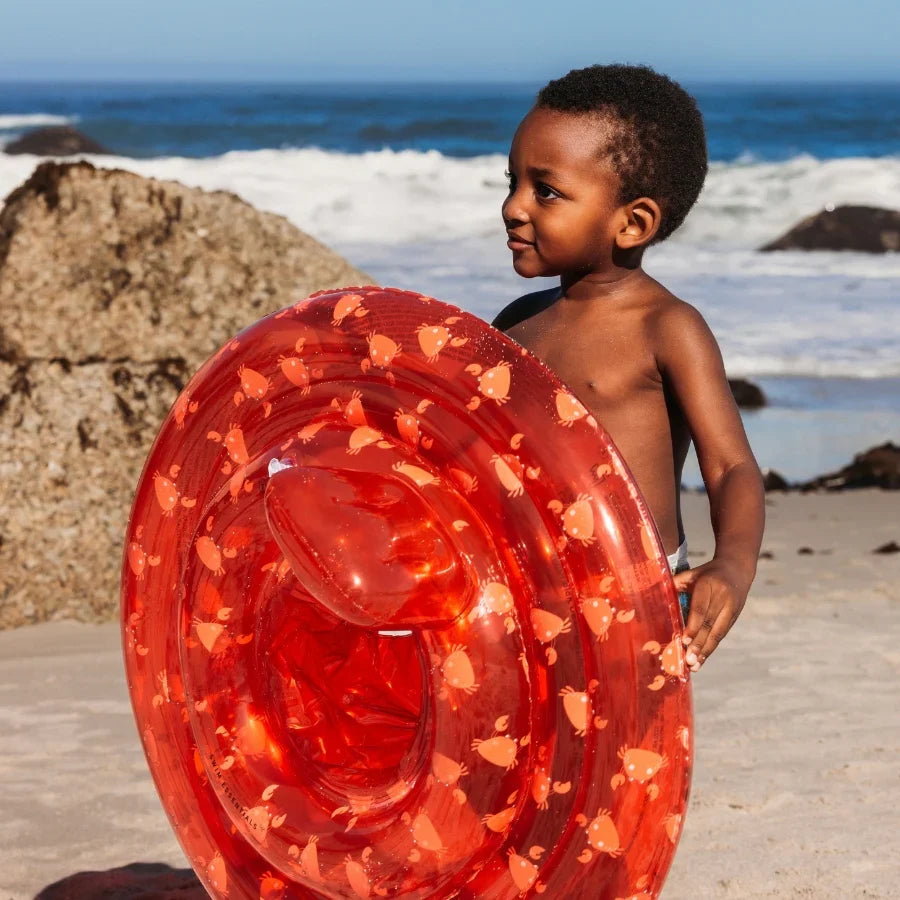 Swim Essentials Inflatable Baby Swimseat - Oh Crab, 0-1 yrs