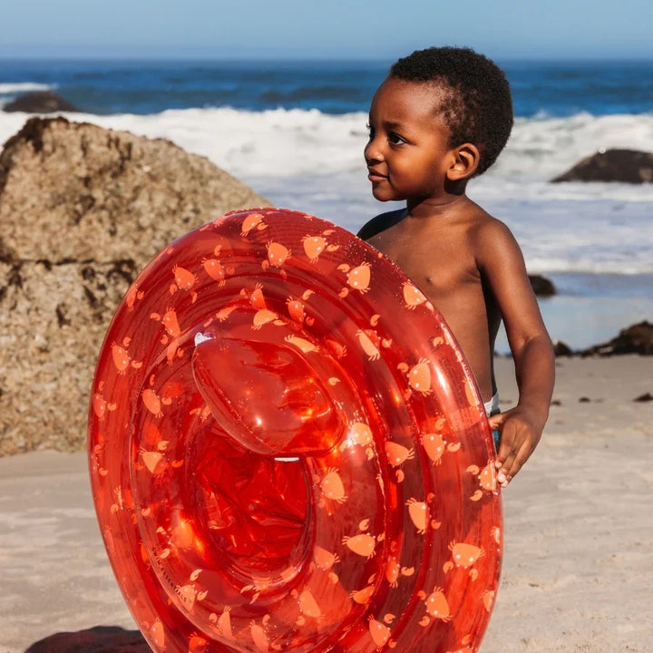 Swim Essentials Inflatable Baby Swimseat - Oh Crab, 0-1 yrs