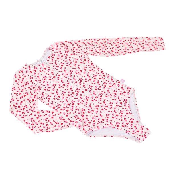 Swim Essentials Girls Long Sleeved Rashguard, Old Pink Leopard