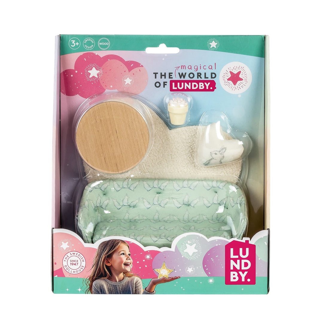 Lundby Doll House Furniture - Lounge &amp; Coffee Table Set