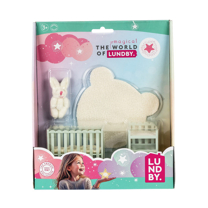 Lundby Doll House Furniture - Cot &amp; Change Table Set