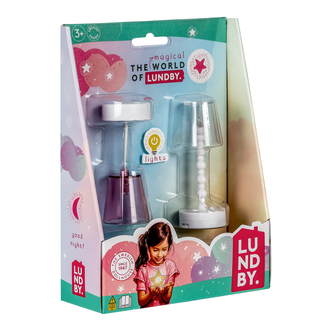 Lundby Doll House Accessories - Floor &amp; Ceiling Lamp Set, 2 pcs