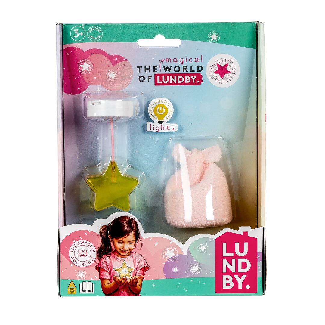 Lundby Doll House Accessories - Star Ceiling Lamp &amp; Beanbag Set