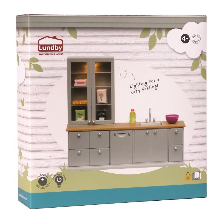 Lundby Doll House Furniture - Kitchen Counter, Sink & Dishwasher Set