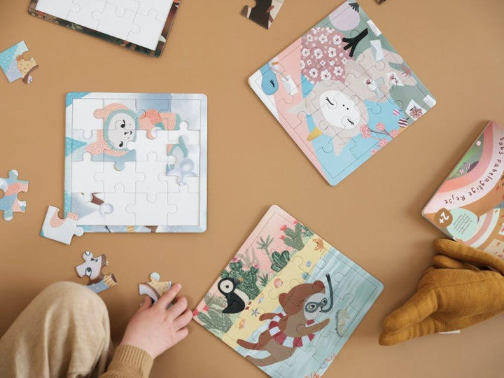 Fabelab - Puzzle 4 Seasons - Set of 4 puzzles - 16 pcs./each
