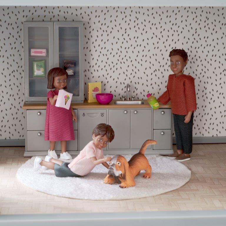 Lundby Doll House Furniture - Kitchen Counter, Sink & Dishwasher Set