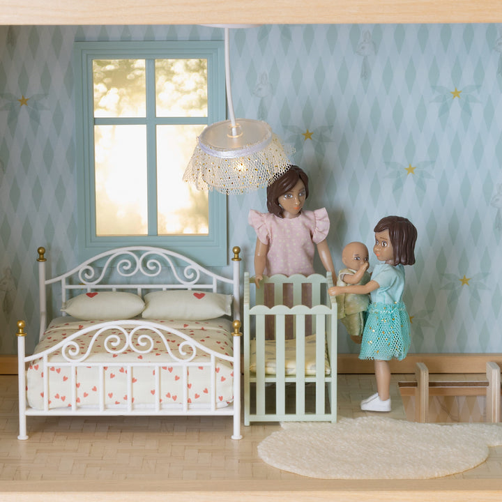 Lundby Doll House Furniture - Cot &amp; Change Table Set