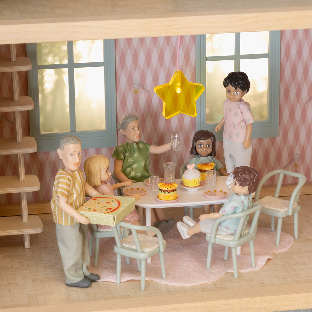 Lundby Doll House Accessories - Star Ceiling Lamp &amp; Beanbag Set