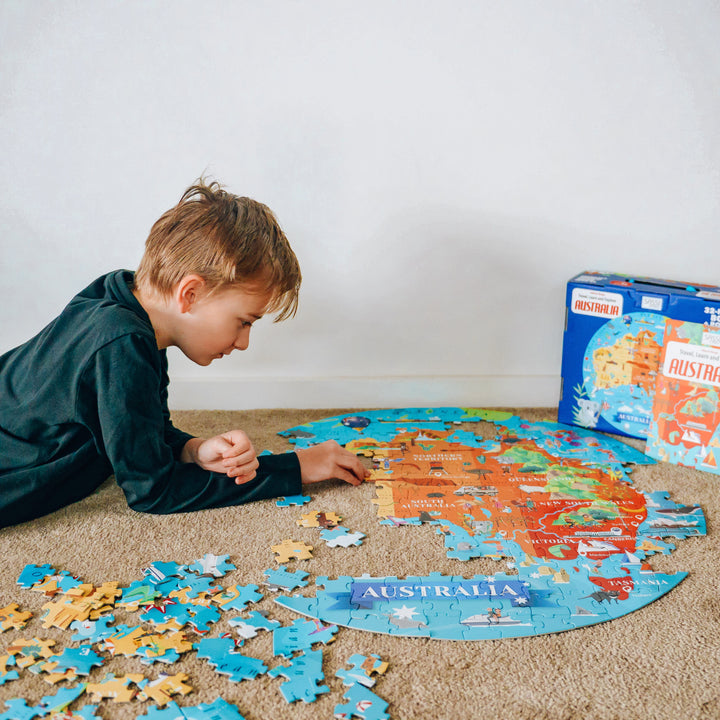 Sassi Travel, Learn and Explore - Puzzle and Book Set - Australia, 210 pcs