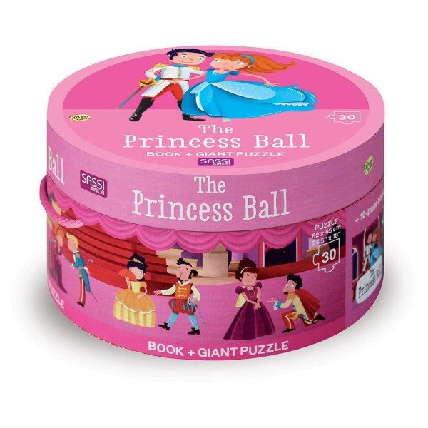 Sassi Book and Giant Puzzle  - The Princess Ball, 30 pcs