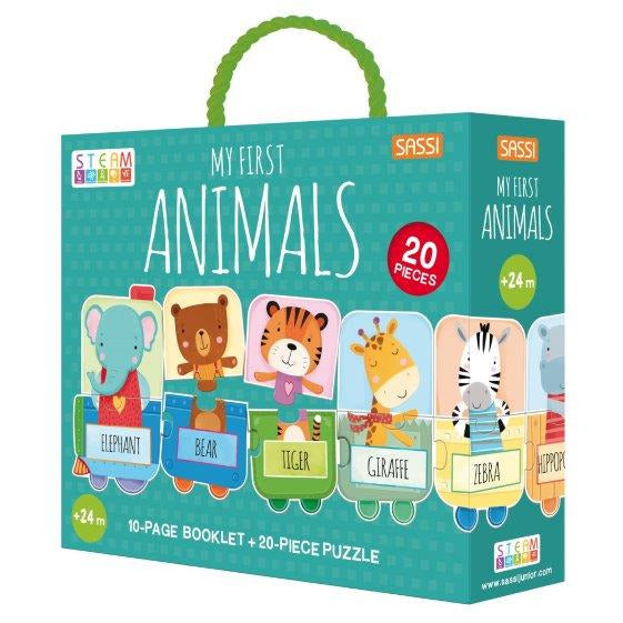 Sassi My First Animals STEAM Puzzle & Book Set
