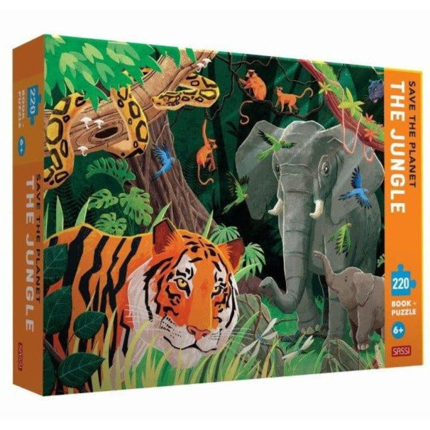 Sassi Save the Planet - The Jungle Puzzle and Book Set, 220 pcs