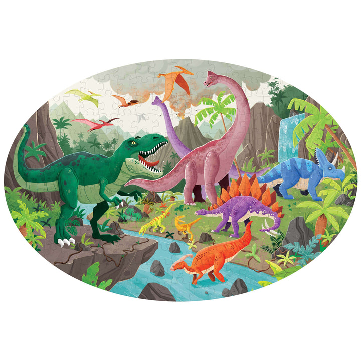 Sassi Travel, Learn and Explore - Puzzle and Book Set - Dinosaurs, 205 pcs