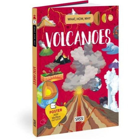 Sassi What How and Why Volcanoes Book and Poster