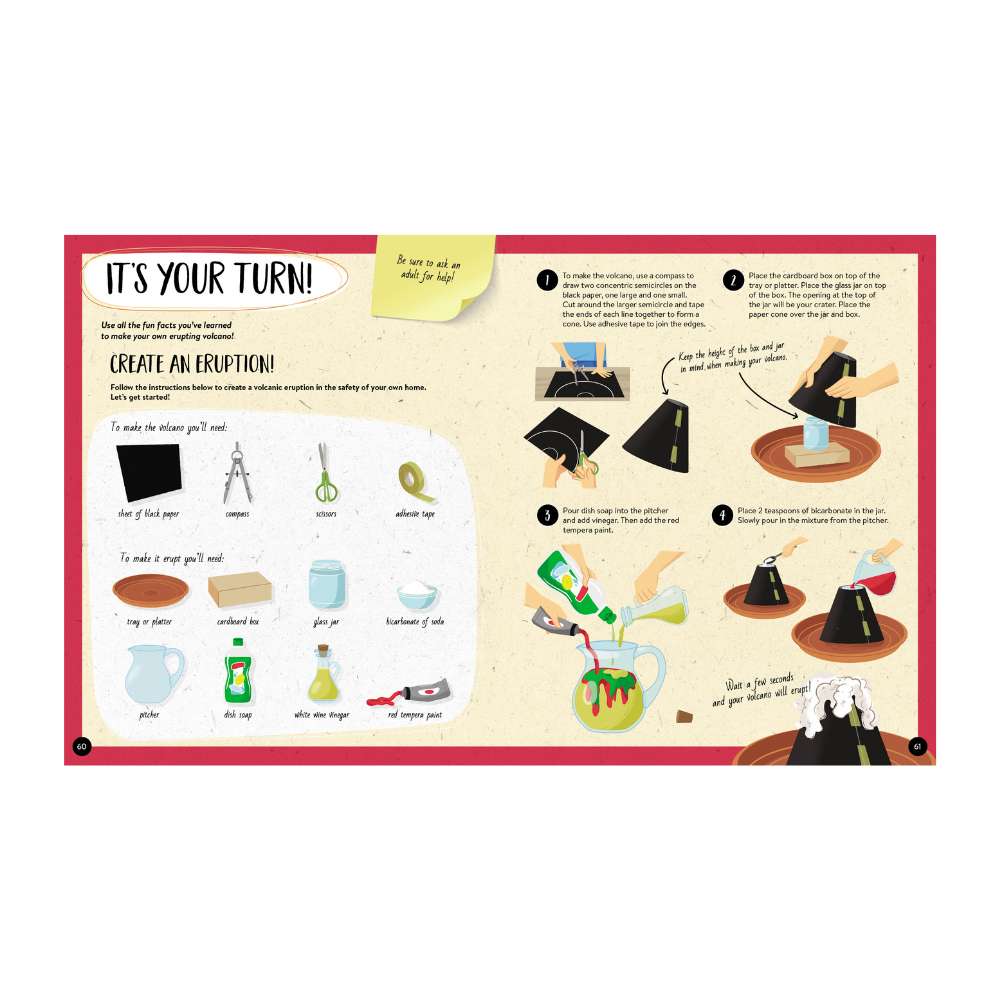 Sassi What How and Why Volcanoes Book and Poster