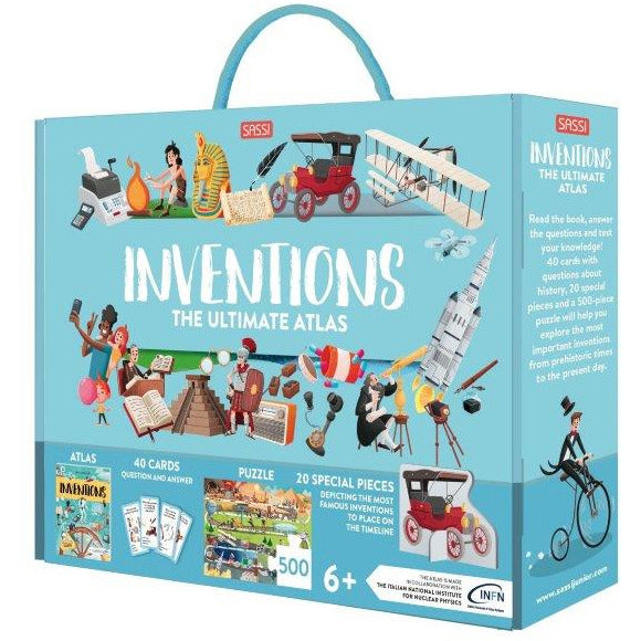 Sassi The Ultimate Atlas and Puzzle Set - Inventions, 500 pcs