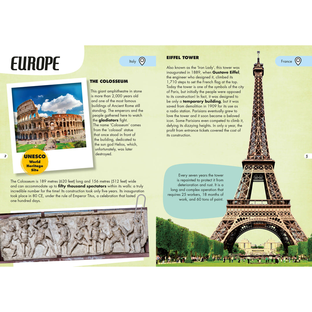 Sassi Travel, Learn and Explore - Book and 3D Puzzle Set - Monuments, 200 pcs