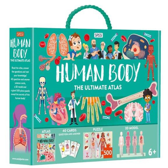 Sassi The Ultimate Atlas and Puzzle Set - Human Body 3D Model and Puzzle