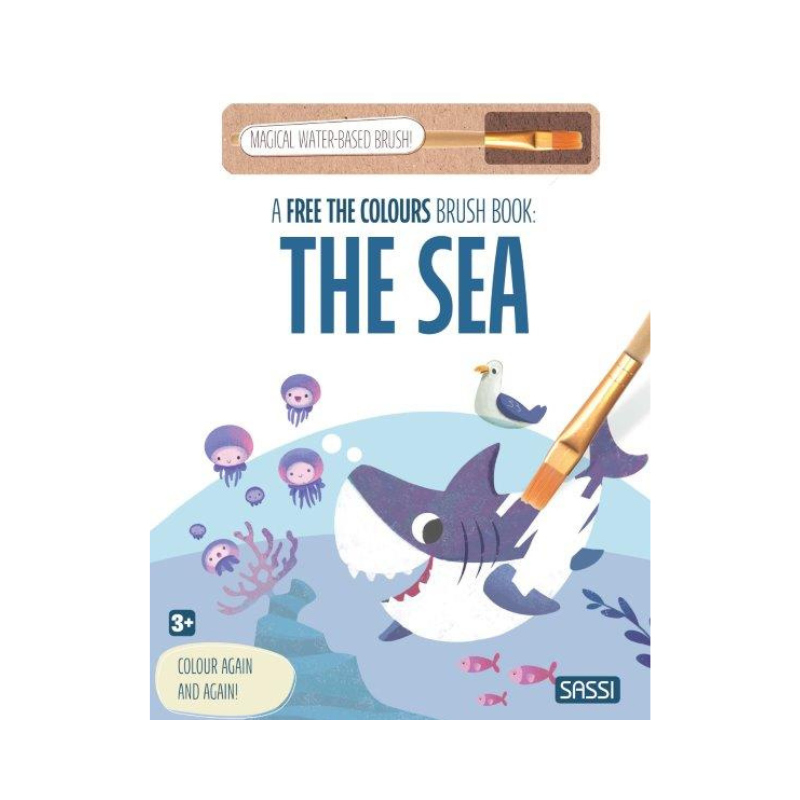 Sassi Free the Colours Reusable Paint Brush Book - The Sea