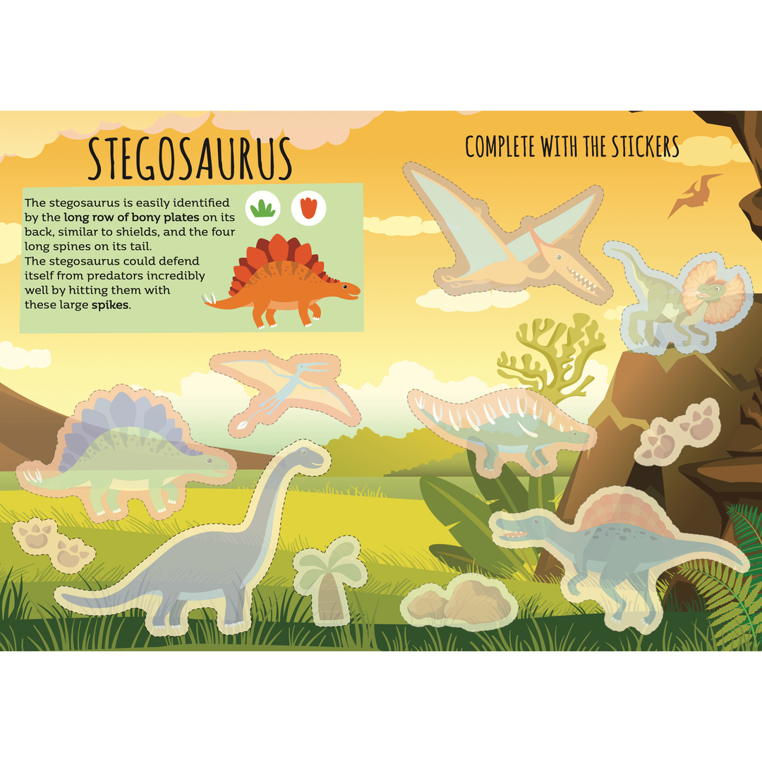 Sassi Stickers and Activities Book - Dinosaurs