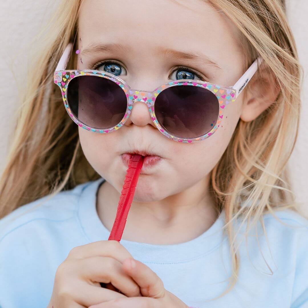 Frankie Ray Toddler Sunglasses -  Sprinkle, Multi Heart