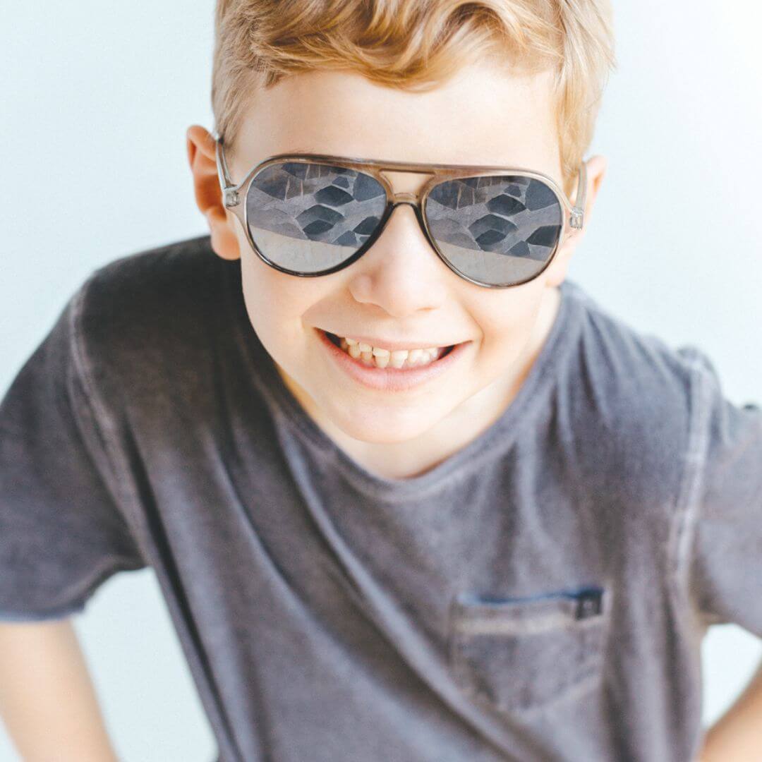 Frankie Ray Toddler Sunglasses -  Stanley, Crystal Grey