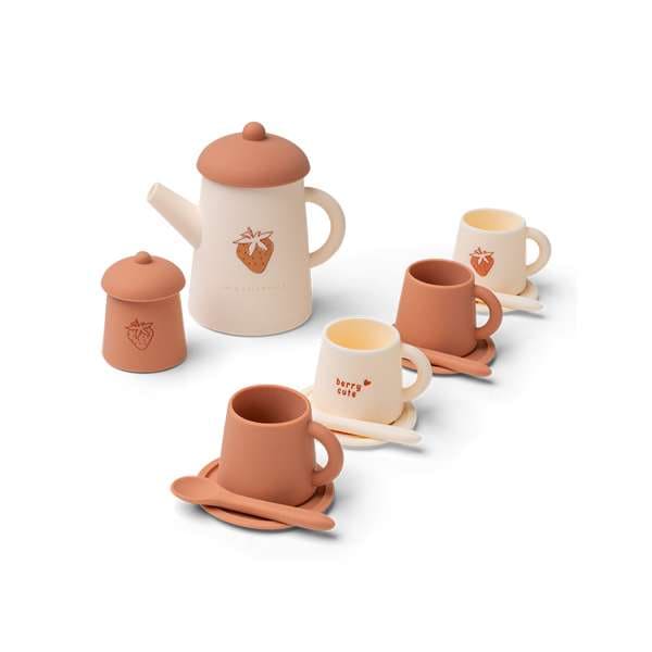 Swim Essentials Silicone Tea Playset - Berry Cute, 14 pcs