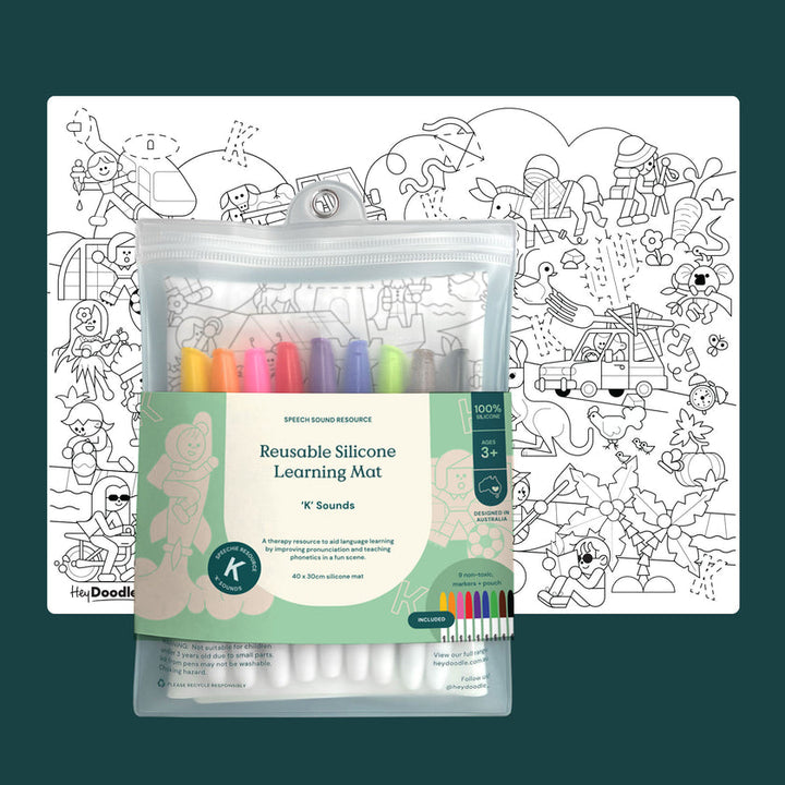 HeyDoodle - Speech Therapy Colouring &amp; Doodle Mat - K&