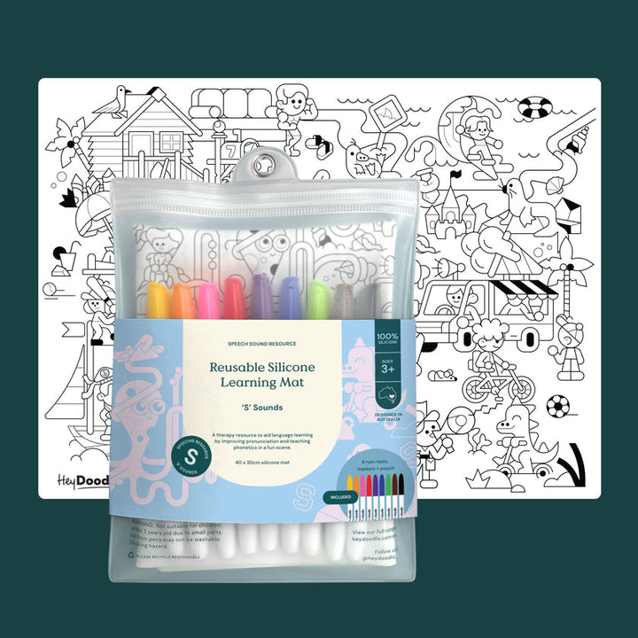HeyDoodle - Speech Therapy Colouring &amp; Doodle Mat - S&