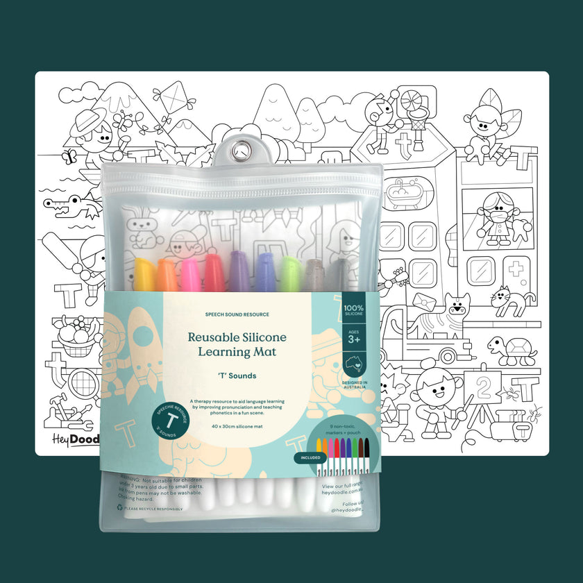 HeyDoodle - Speech Therapy Colouring &amp; Doodle Mat - T&