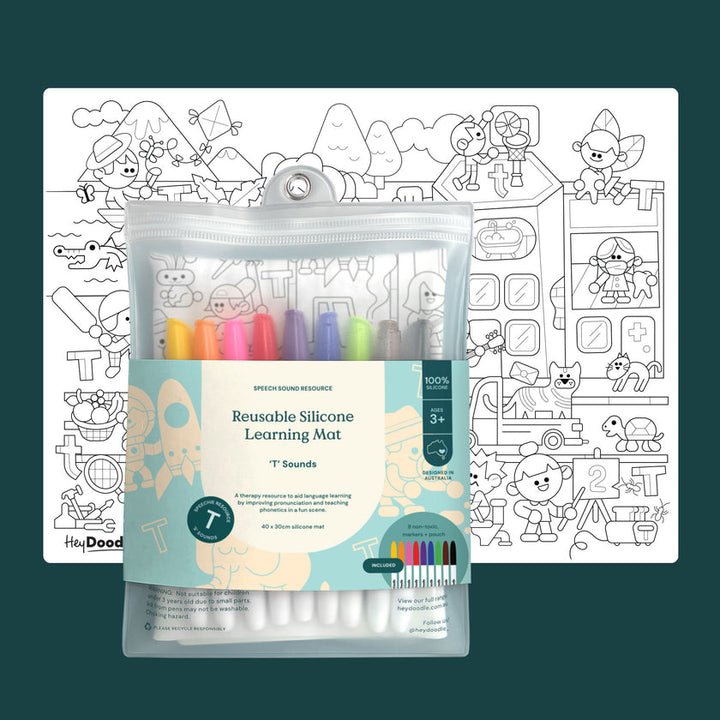 HeyDoodle - Speech Therapy Colouring &amp; Doodle Mat - T&