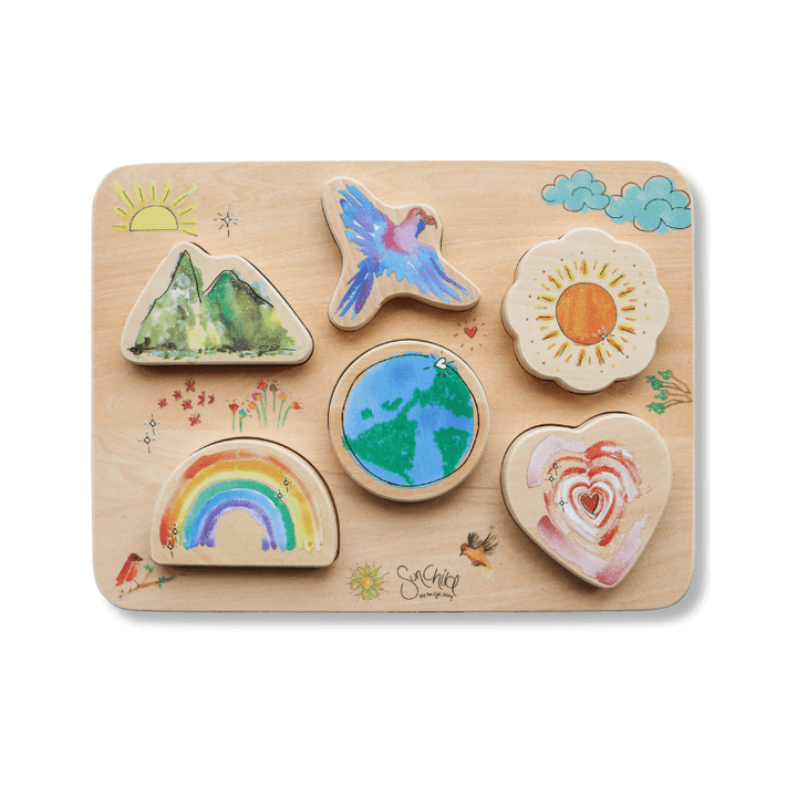 SunChild Affirmation Wooden Puzzle, 6 pcs