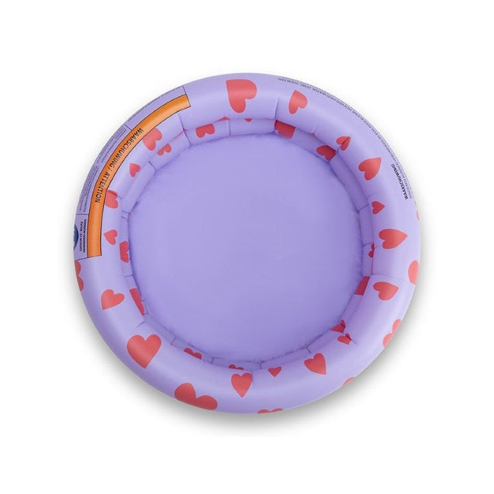 Swim Essentials Inflatable Baby Pool - Sweet Hearts Lilac, 60 cm
