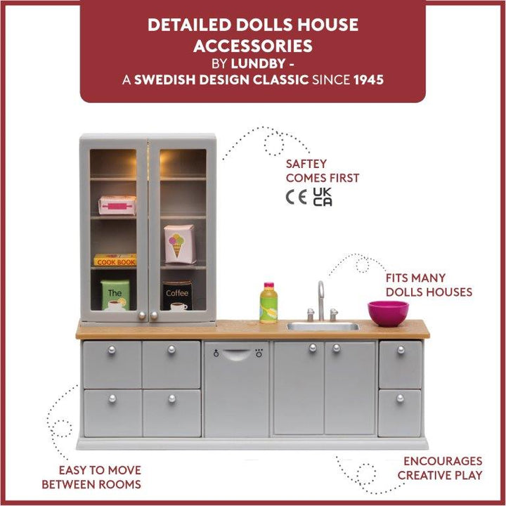 Lundby Doll House Furniture - Kitchen Counter, Sink & Dishwasher Set