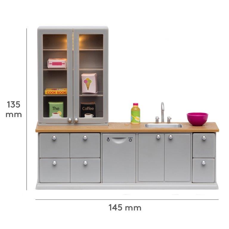 Lundby Doll House Furniture - Kitchen Counter, Sink & Dishwasher Set