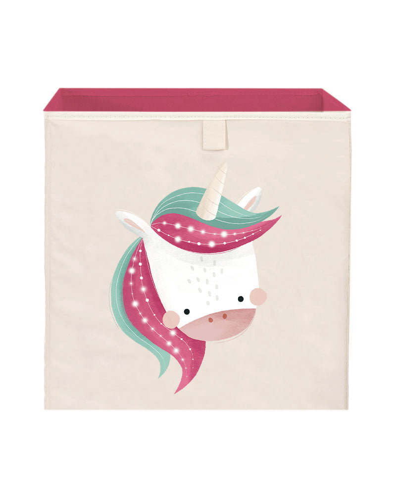 Sassi Storage Square Box - Sparkly The Unicorn