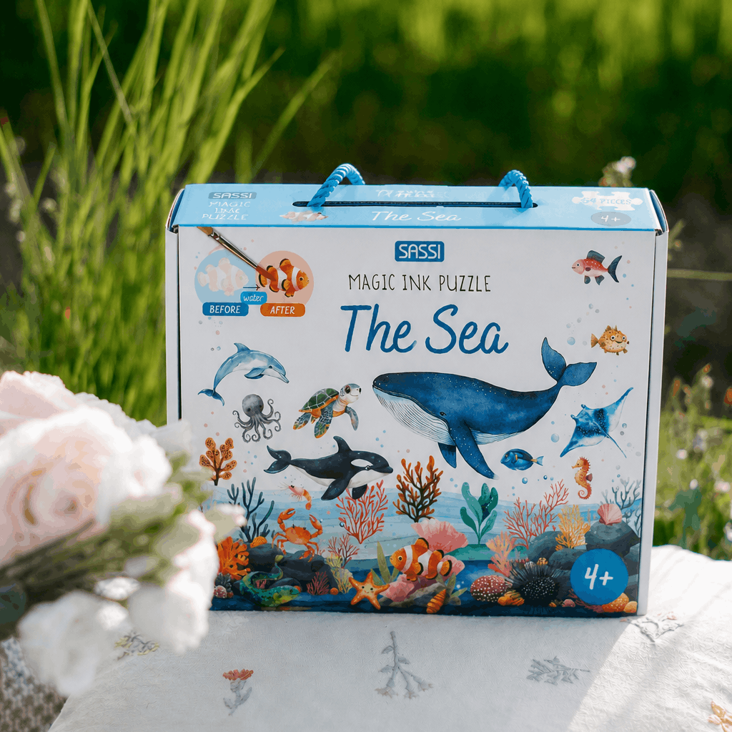 Sassi Magic Water Puzzle &amp; Book Set - The Sea