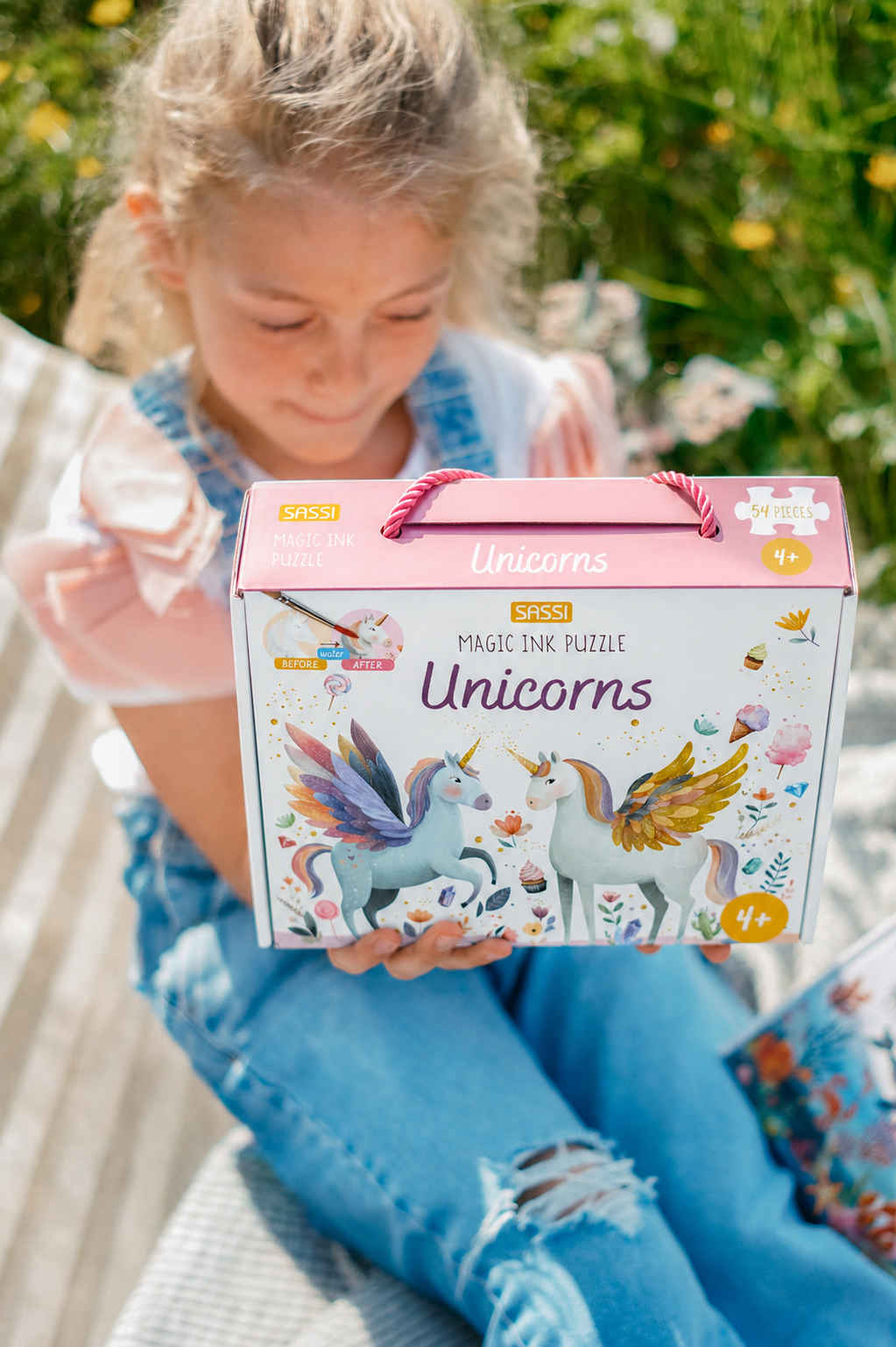 Sassi Magic Water Puzzle &amp; Book Set - Unicorns