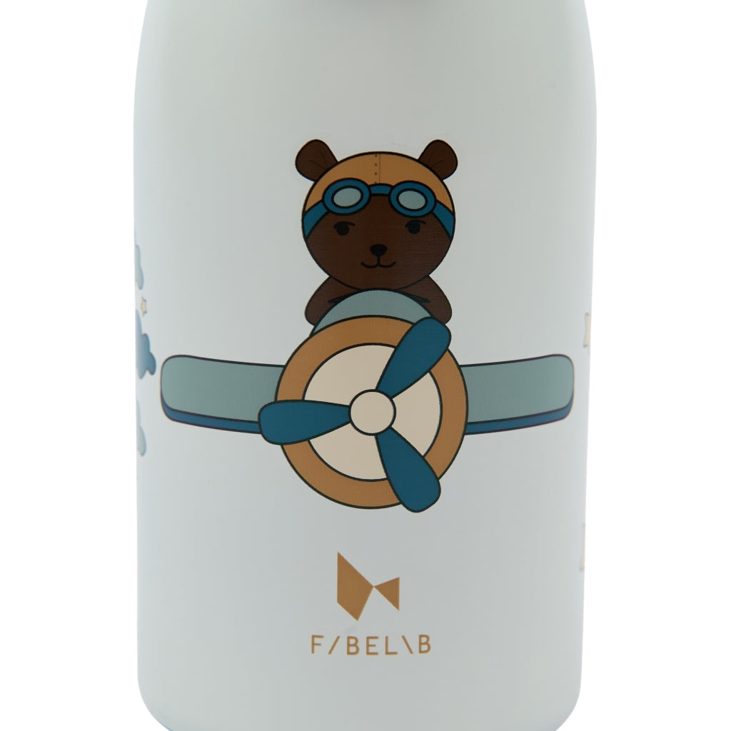 Fabelab - Water Bottle - Little Flyers Bear, 320 ml
