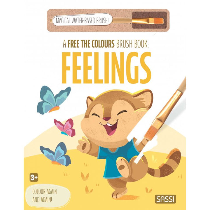 Sassi Free the Colours Reusable Paint Brush Book - Feelings